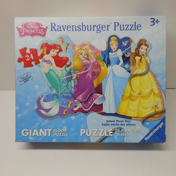 2017 Disney Princesses Pretty 24 Pieces Ravensburger Giant Floor Puzzle Complete - Picture 1 of 11